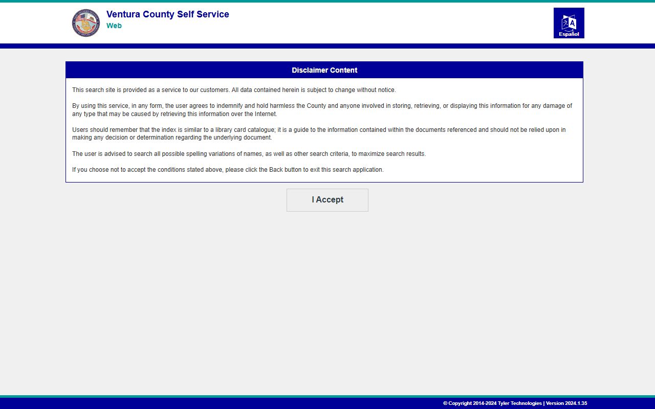 Ventura County recorder self-service portal